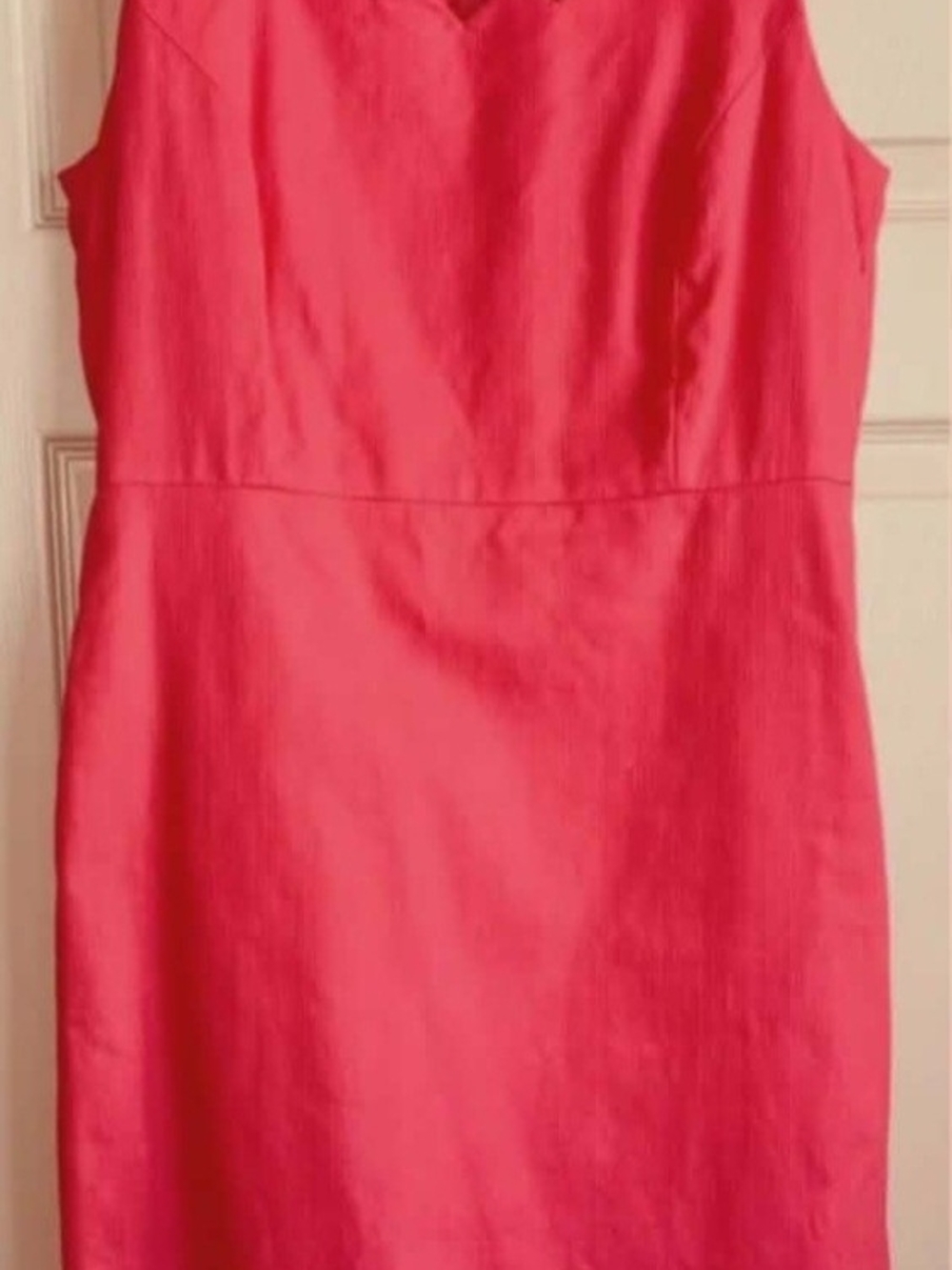 J. Crew Coral Sleeveless Scallop Trim Shift Dress